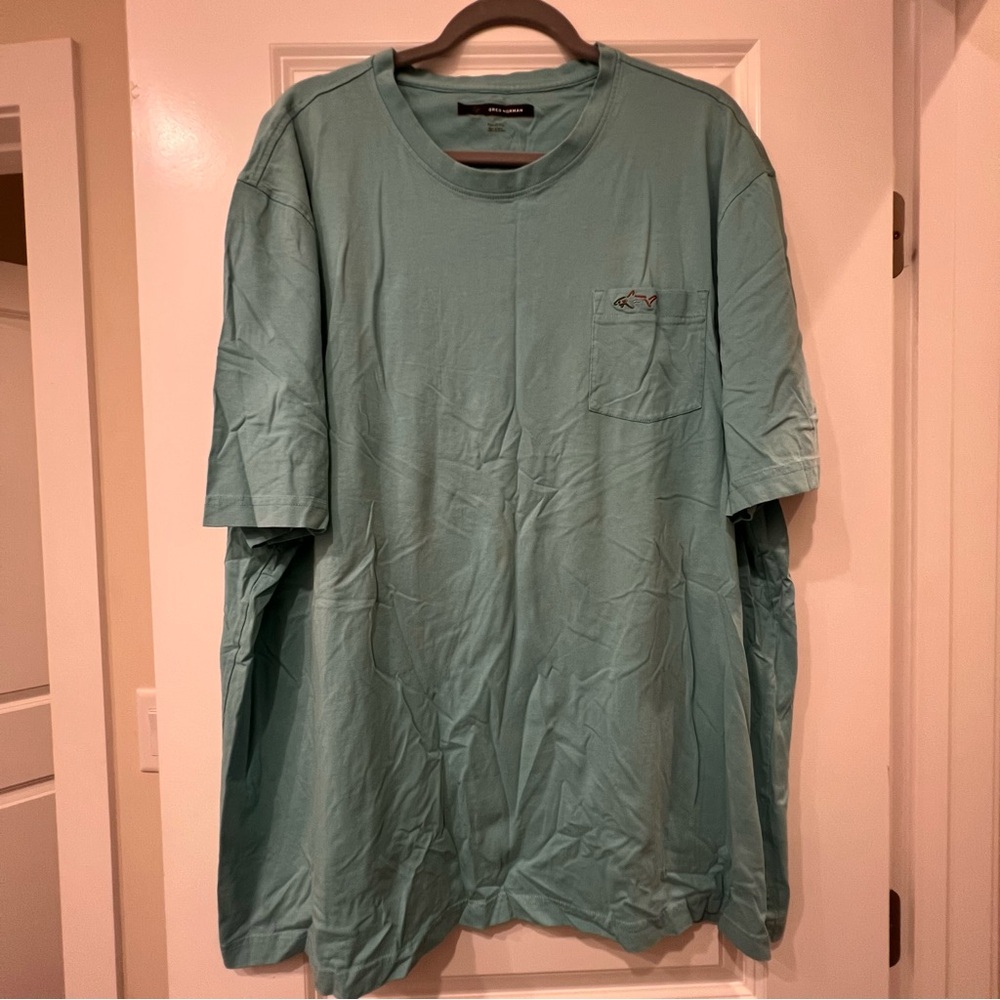 Greg Norman Men's Teal Pocket T-Shirt